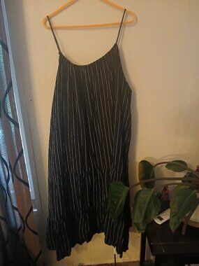 Dip women's black striped dress Size 3X